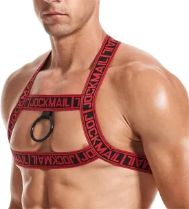 Mens Fitness Shoulder Strap Crop Top Chest Muscle Harness Bandage Strap