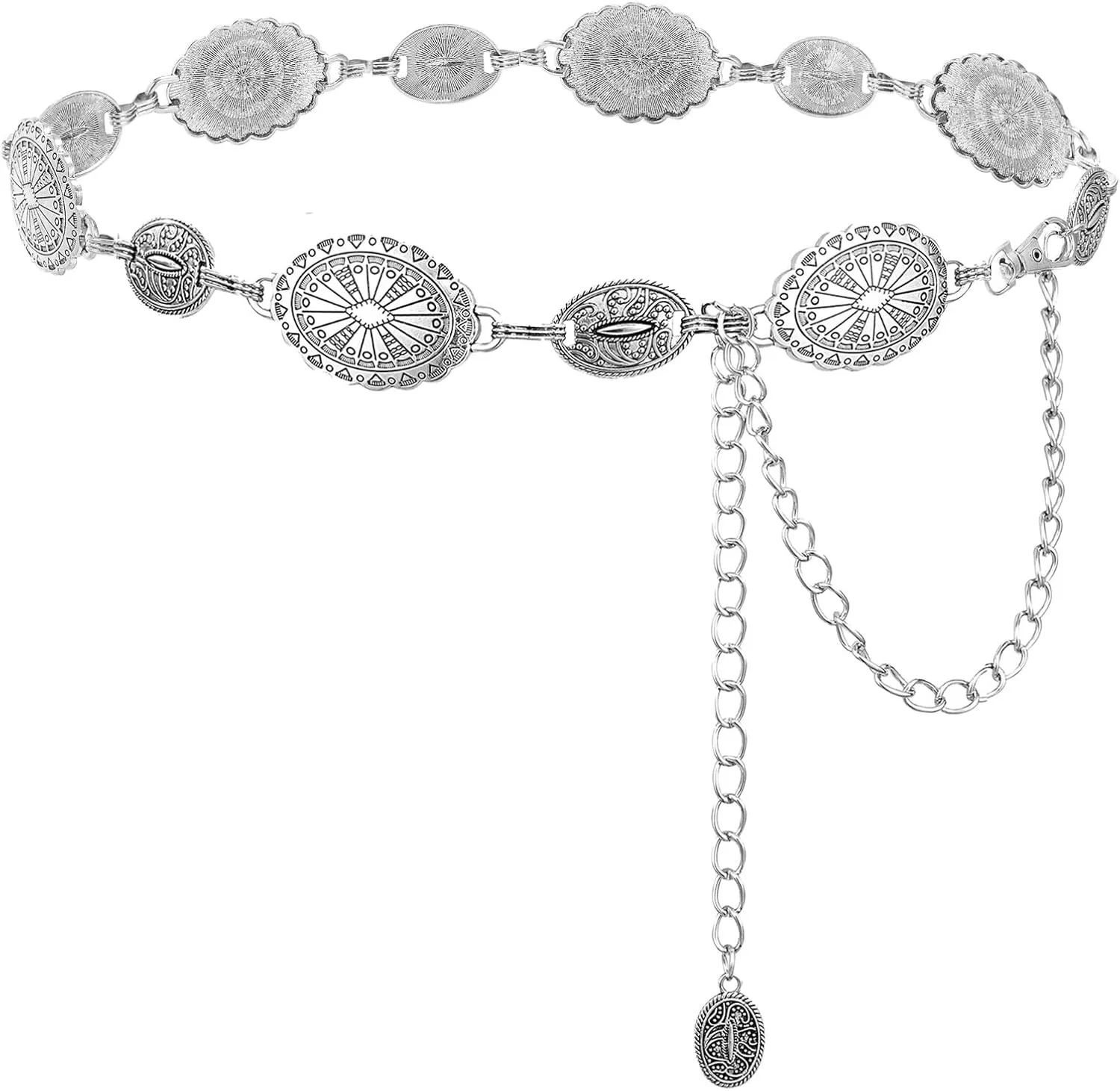 Metal Waist Chain Retro Fashion Body Belly Belt Gold Silver Belts Jewelry Accessories for Women Girls