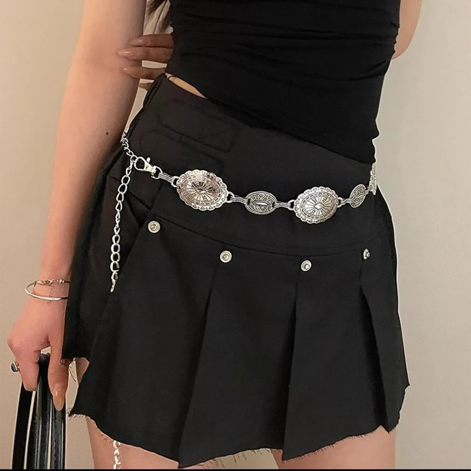 Metal Waist Chain Retro Fashion Body Belly Belt Gold Silver Belts Jewelry Accessories for Women Girls