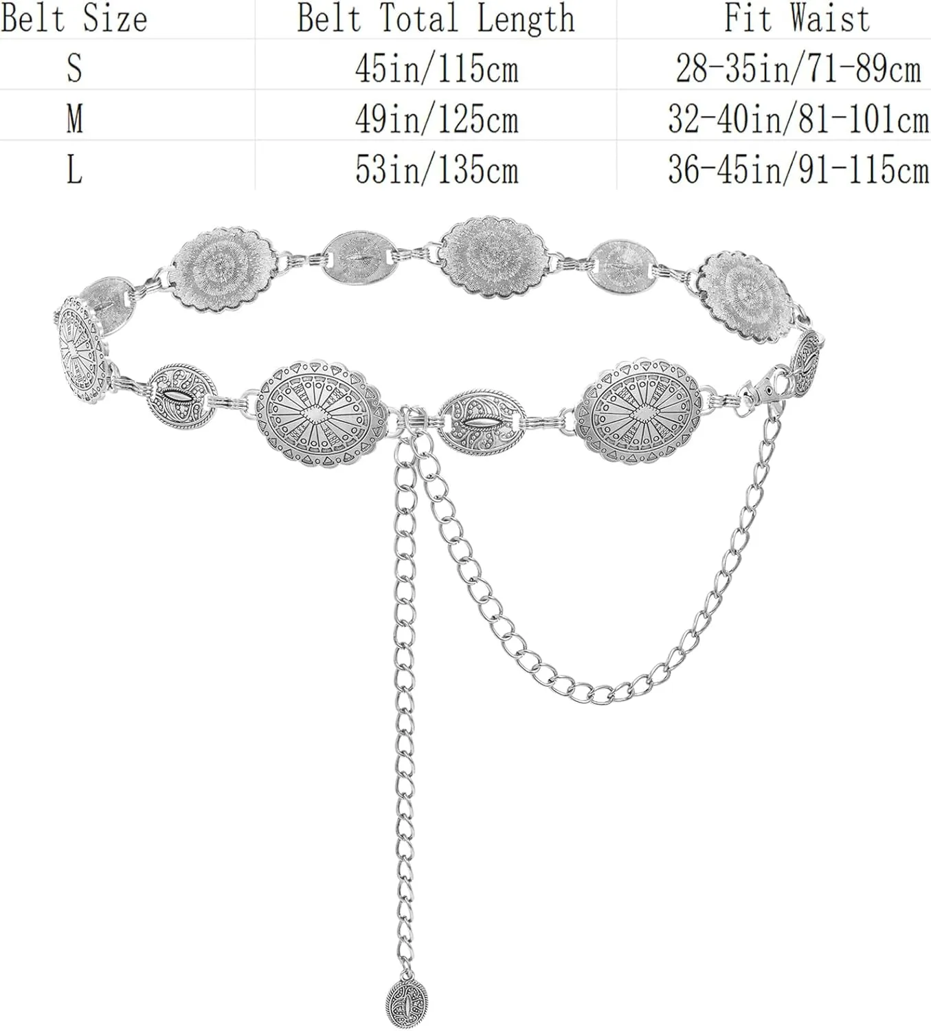 Metal Waist Chain Retro Fashion Body Belly Belt Gold Silver Belts Jewelry Accessories for Women Girls