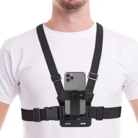 Mobile Phone Chest Strap Mount for POV/VLOG Videos, Chest Harness Holder Accessories Kit for iPhone 13 12 11Pro Max Plus,Samsung,GoPro Hero 12, 11, 10, 9,AKASO,Action Camera and Cell Phone Video Shoot