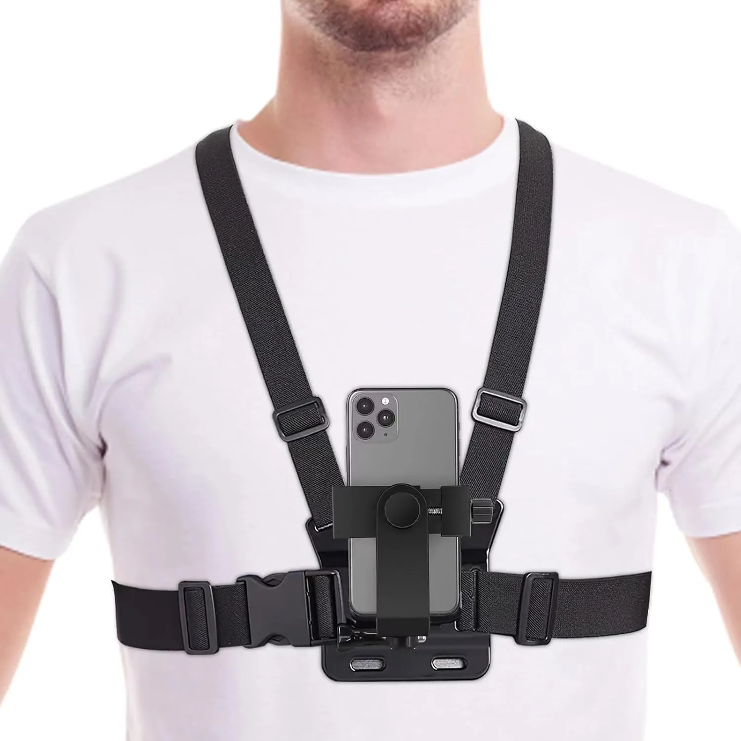 Mobile Phone Chest Strap Mount for POV/VLOG Videos, Chest Harness Holder Accessories Kit for iPhone 13 12 11Pro Max Plus,Samsung,GoPro Hero 12, 11, 10, 9,AKASO,Action Camera and Cell Phone Video Shoot