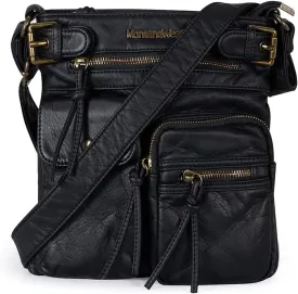 Montana West Crossbody Bag for Women Multi Pocket Shoulder Medium Travel Purses Ultra Soft Washed Leather