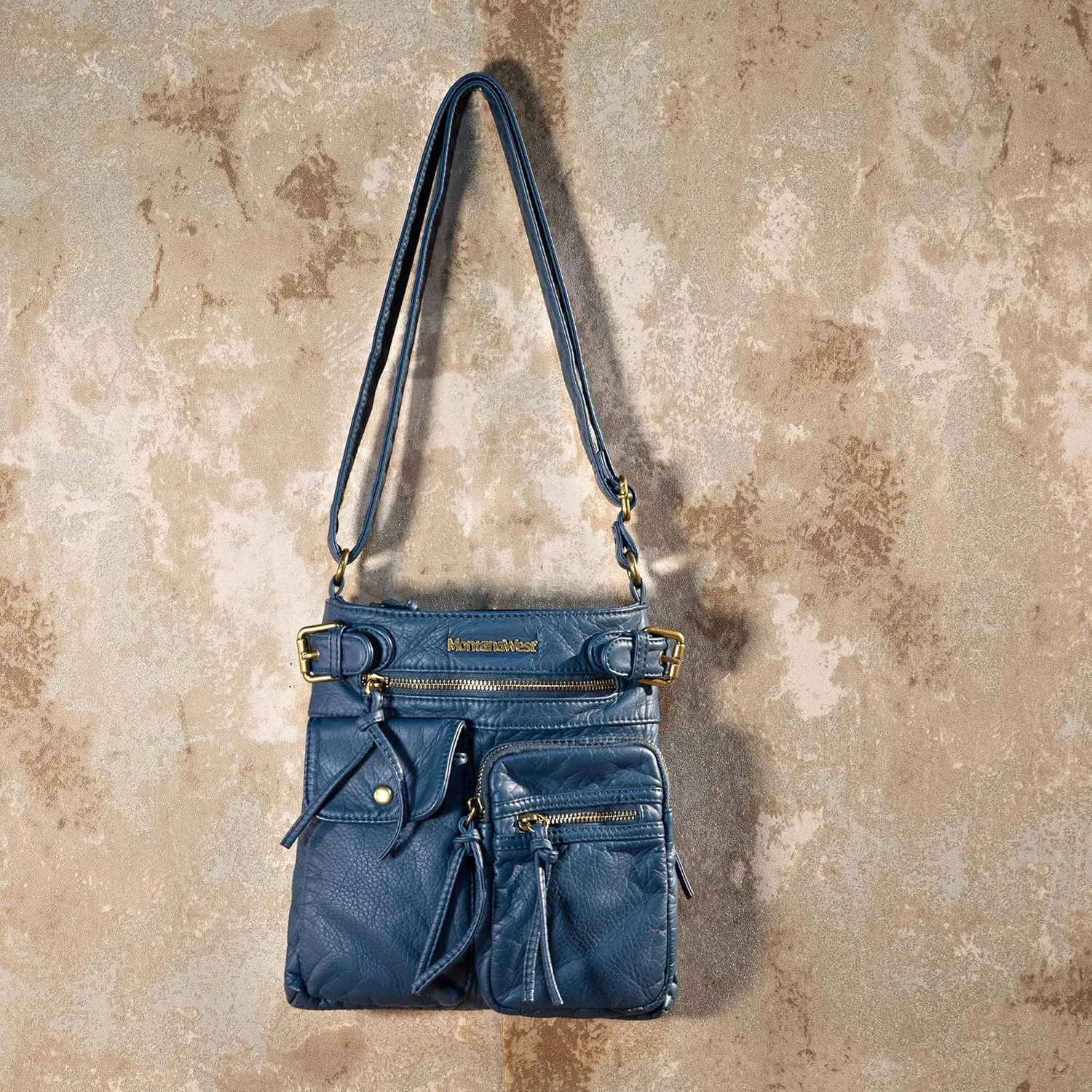 Montana West Crossbody Bag for Women Multi Pocket Shoulder Medium Travel Purses Ultra Soft Washed Leather