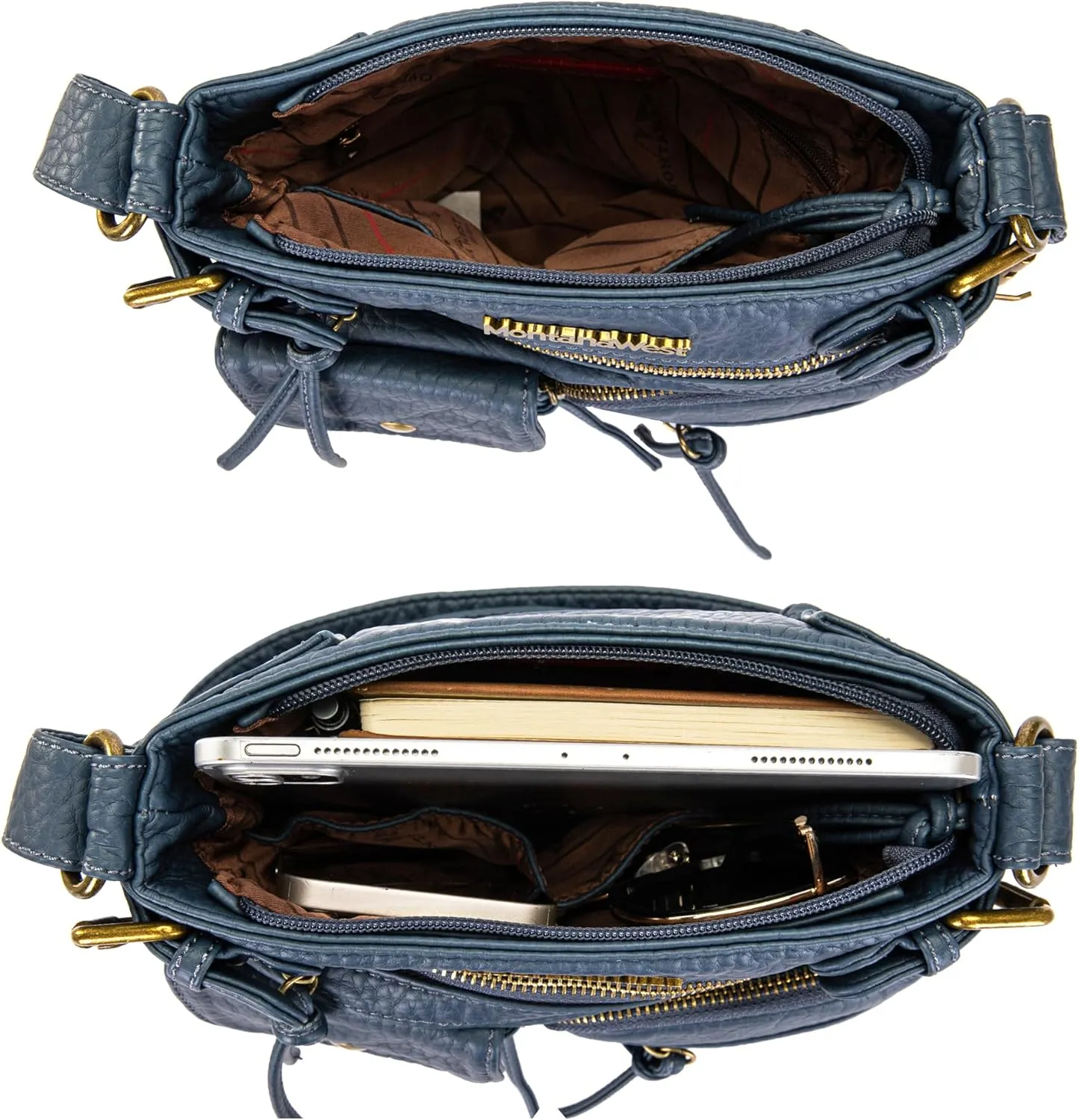 Montana West Crossbody Bag for Women Multi Pocket Shoulder Medium Travel Purses Ultra Soft Washed Leather