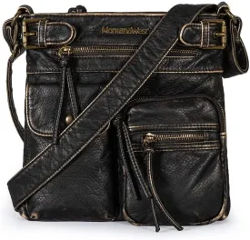 Montana West Crossbody Bag for Women Multi Pocket Shoulder Medium Travel Purses Ultra Soft Washed Leather