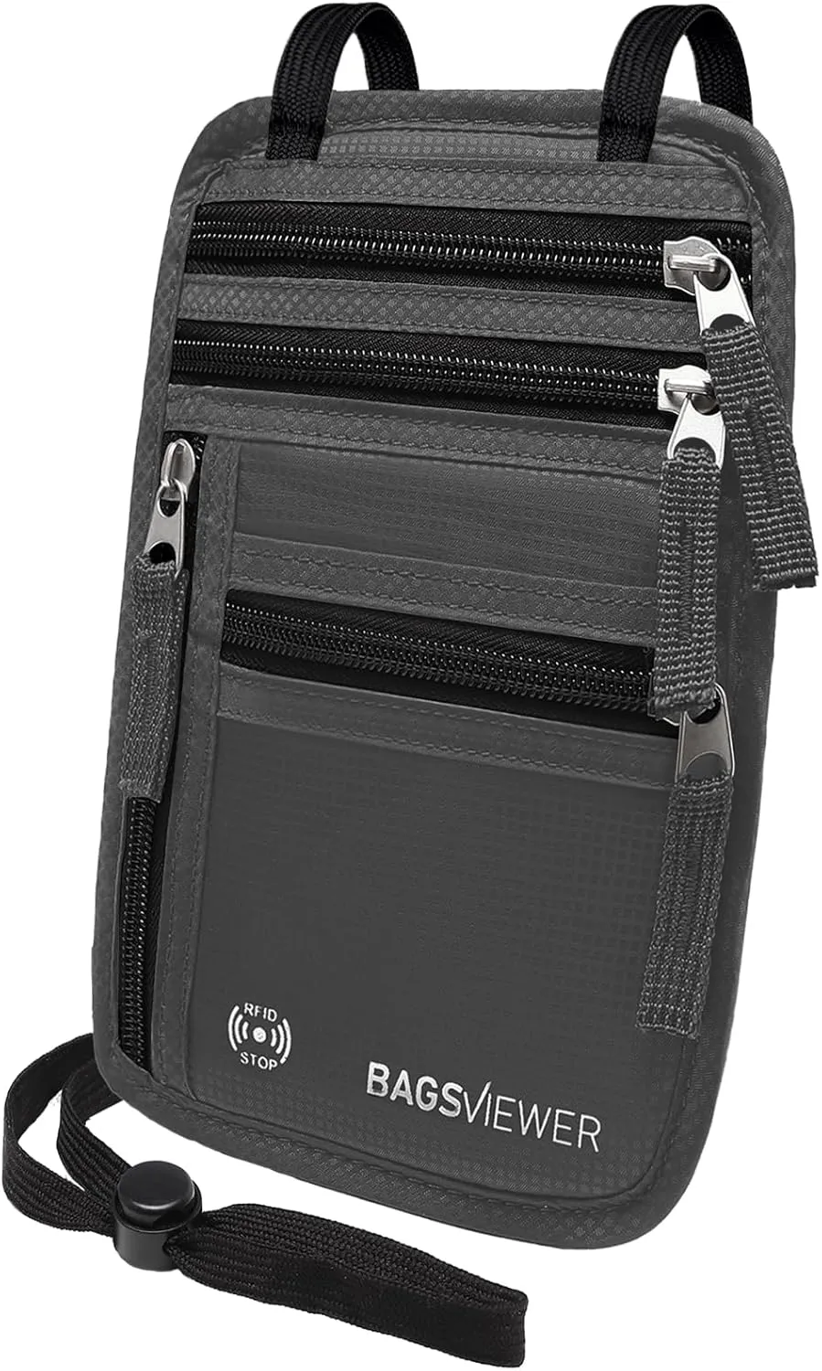 Neck Wallet, RFID Blocking Passport Holder for Travel, Waterproof and Slim Pouch with Adjustable Neck Strap for Men, Women to Secure Cash and Credit Cards, 8"  8.5"