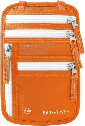 Neck Wallet, RFID Blocking Passport Holder for Travel, Waterproof and Slim Pouch with Adjustable Neck Strap for Men, Women to Secure Cash and Credit Cards, 8"  8.5"