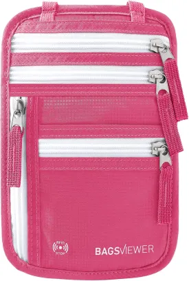 Neck Wallet, RFID Blocking Passport Holder for Travel, Waterproof and Slim Pouch with Adjustable Neck Strap for Men, Women to Secure Cash and Credit Cards, 8"  8.5"