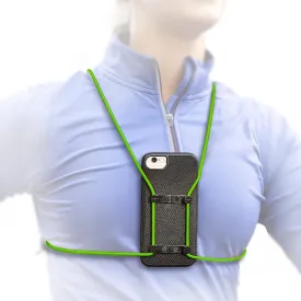 Neon Green - Retractable Cell Phone Holder - Cell Phone Case - Cell Phone Accessories - Chest Strap