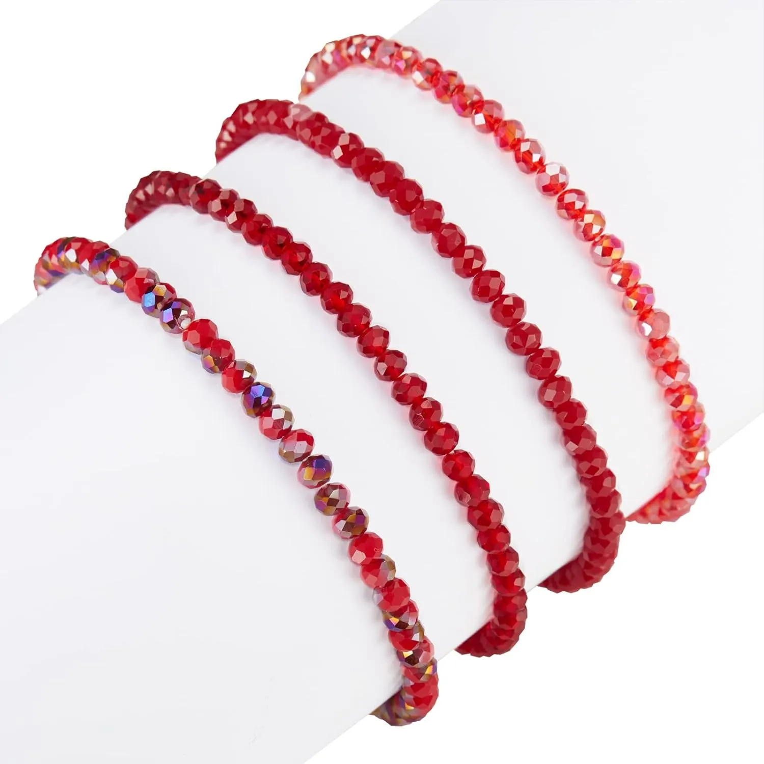 Noessla Beaded Boho Stretch Bracelet Colorful Stackable Crystal Beads Bracelets Trendy Costume Jewelry Mothers Day Gifts for Women