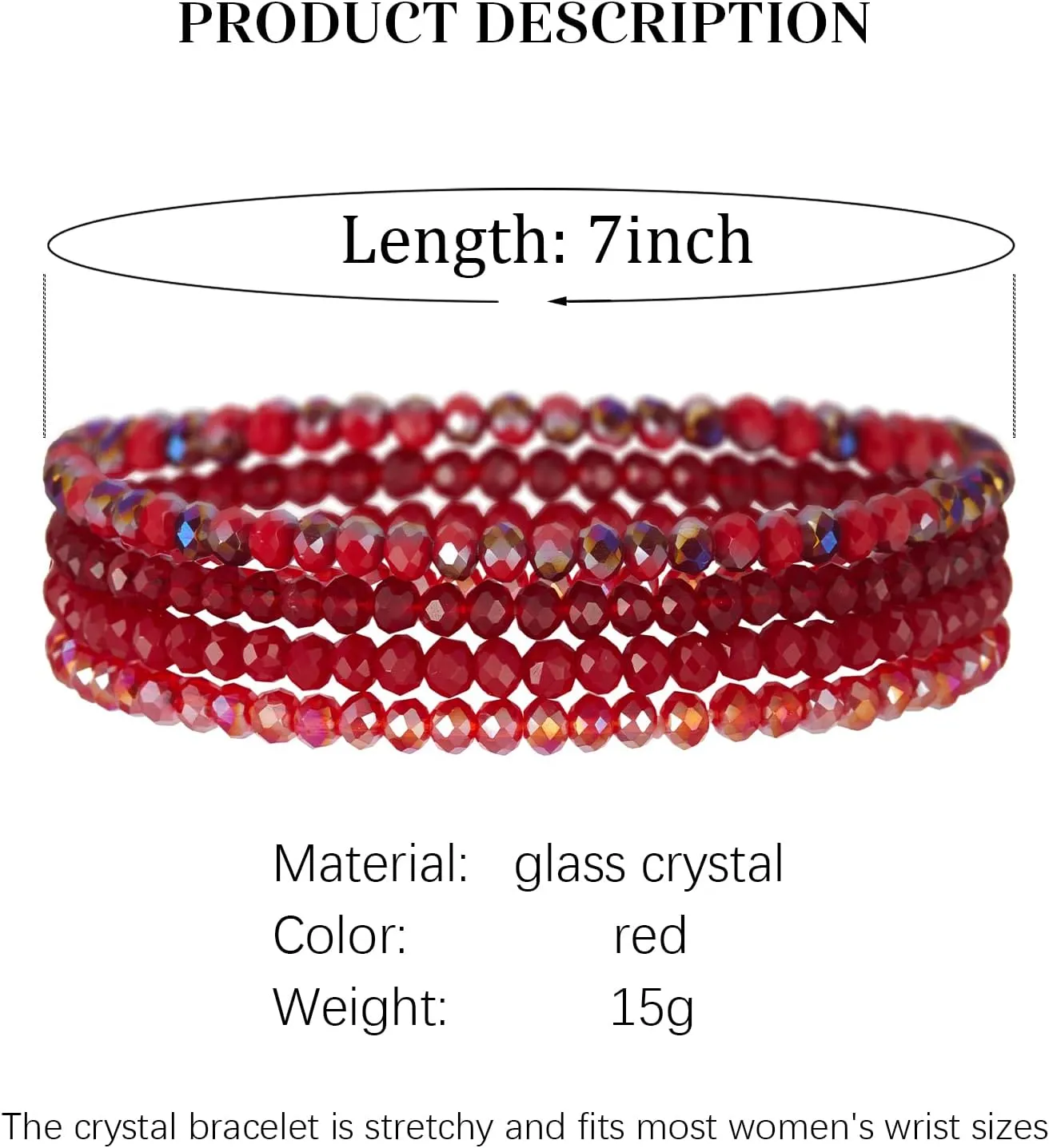 Noessla Beaded Boho Stretch Bracelet Colorful Stackable Crystal Beads Bracelets Trendy Costume Jewelry Mothers Day Gifts for Women