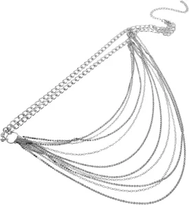 NOLITOY Metal Body Chain Belly Chain Jewelry for Women Rhinestone Belt Comfortable Fit for Parties