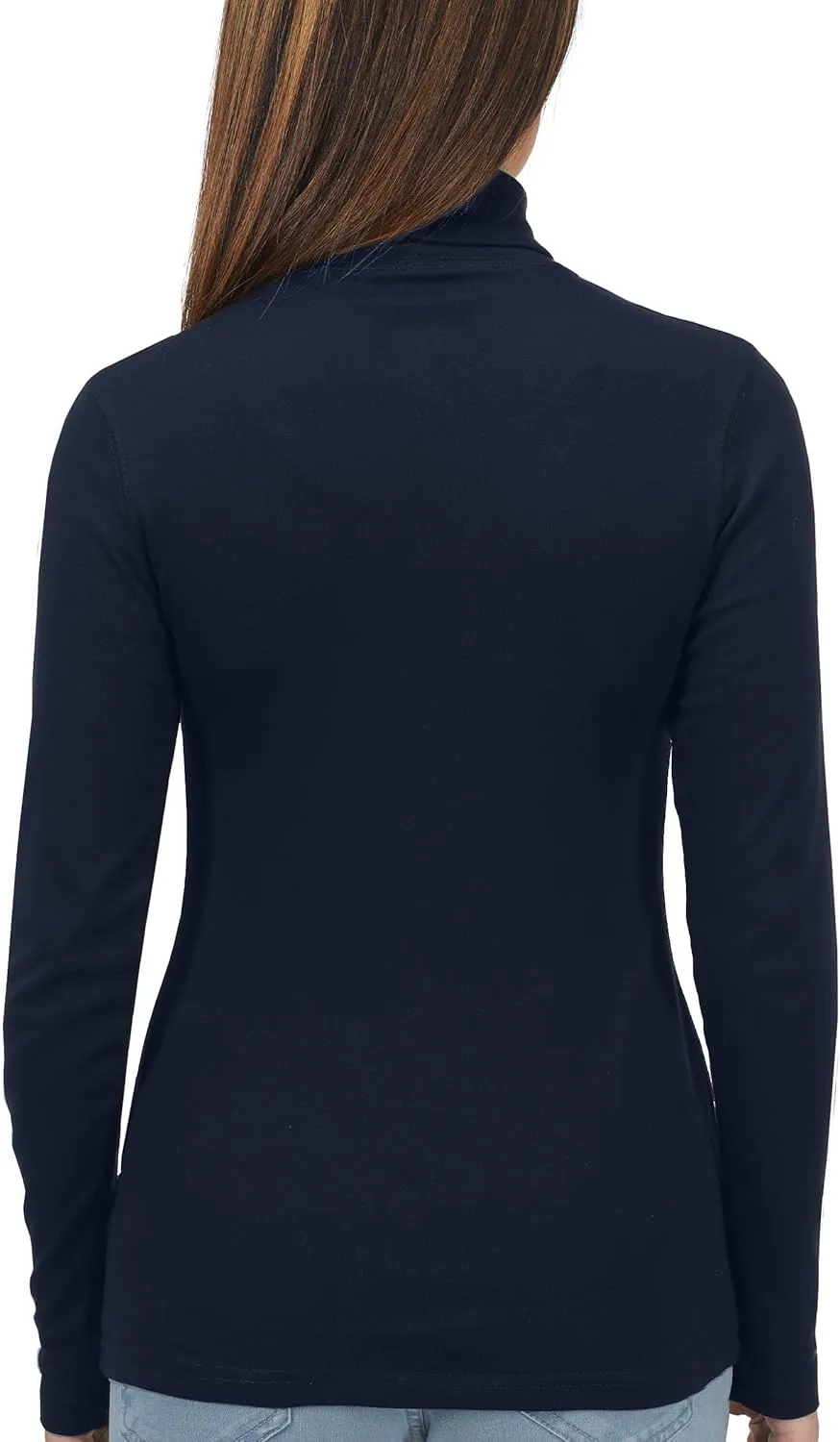 NY Threads 3 Pack Womens Turtleneck Long Sleeve Shirt Slim Fit Thermal Base Layer Tops