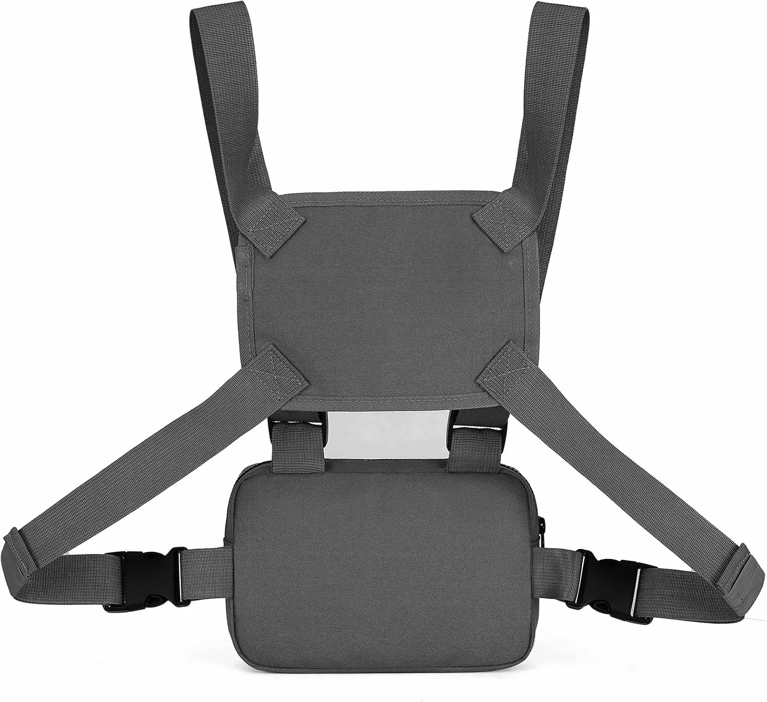 Outdoor Chest Bag For Men, EDC Chest Pack With Built-In Phone Holder, Lightweight Chest Rig Pouch
