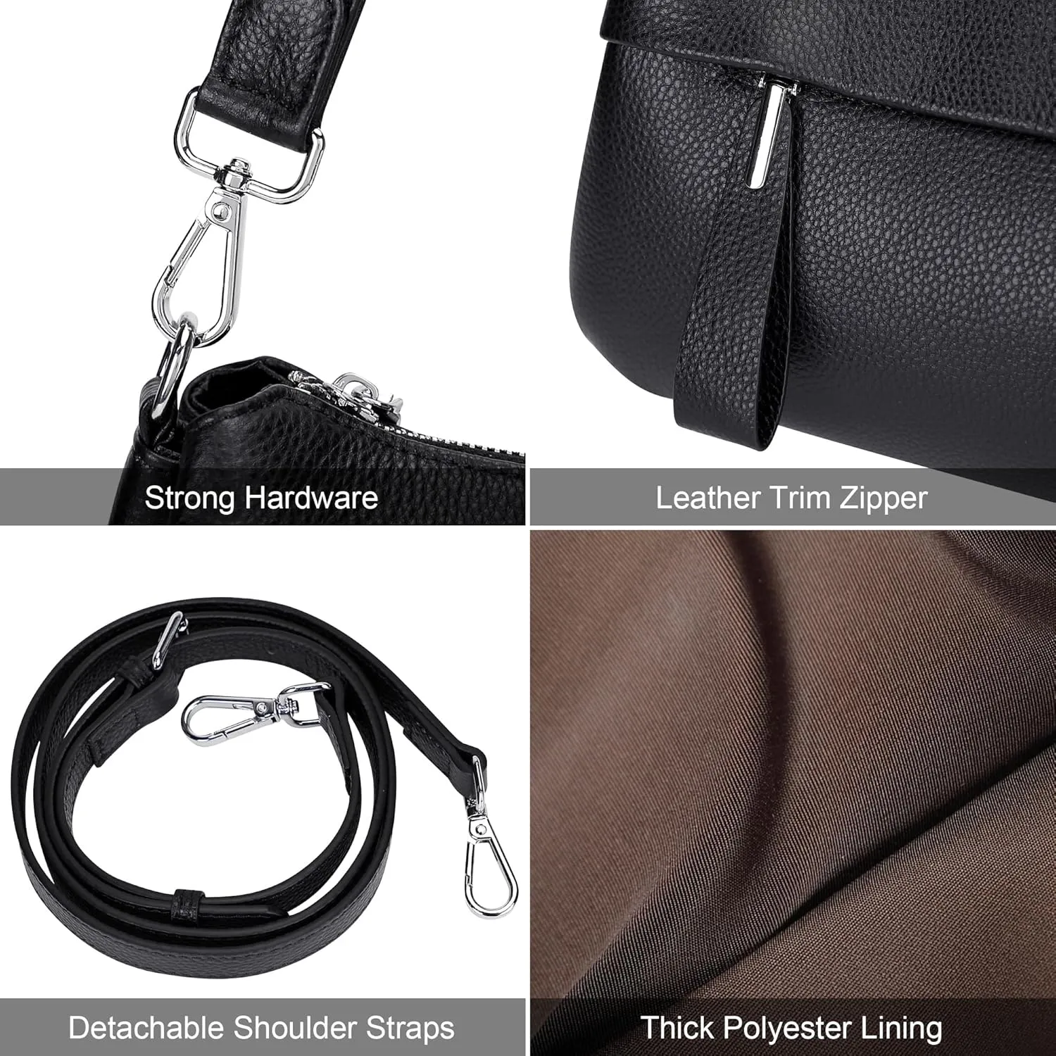 Over Earth Leather Handbags for Women Small Hobo Shoulder Bag Ladies Crossbody Purse