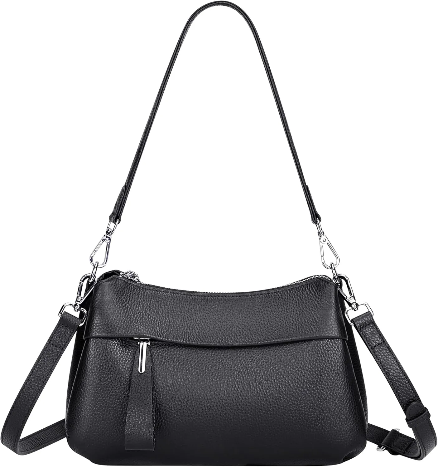 Over Earth Leather Handbags for Women Small Hobo Shoulder Bag Ladies Crossbody Purse