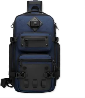 OZUKO Tactical Backpack Chest Sling Bags for Men, Waterproof Crossbody Shoulder Daypack for Outdoor Walking Hiking Trekking (Royal blue)