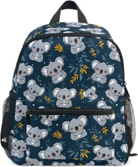 panksolu Cute Childish Koala Toddler Backpack for Boys Girls,Kid Backpack with Chest Clip and Name Tag, S