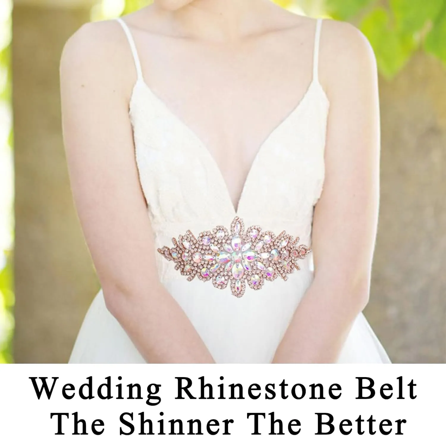 Pardecor Crystal Belt Wedding Rhinestone Applique Glitter Dress Belts Beaded Bridal Sash Wedding Belt Bridal Belt
