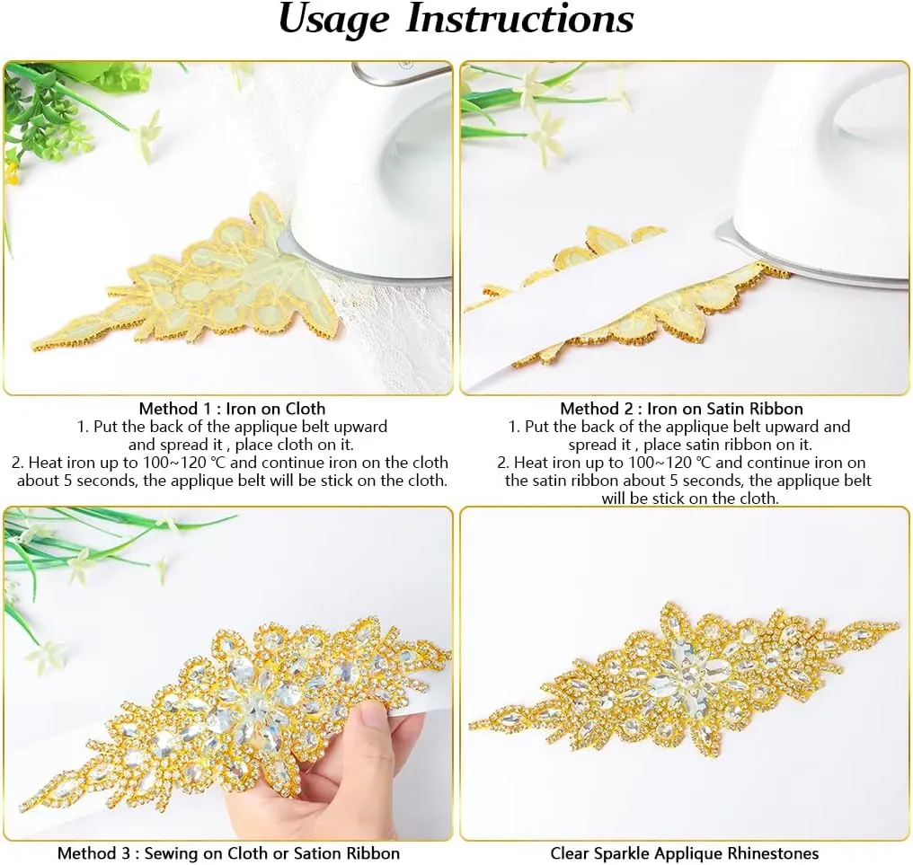 Pardecor Crystal Belt Wedding Rhinestone Applique Glitter Dress Belts Beaded Bridal Sash Wedding Belt Bridal Belt