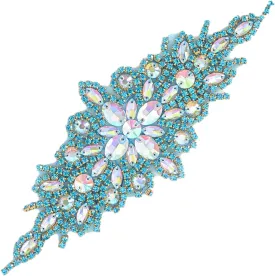 Pardecor Crystal Belt Wedding Rhinestone Applique Glitter Dress Belts Beaded Bridal Sash Wedding Belt Bridal Belt