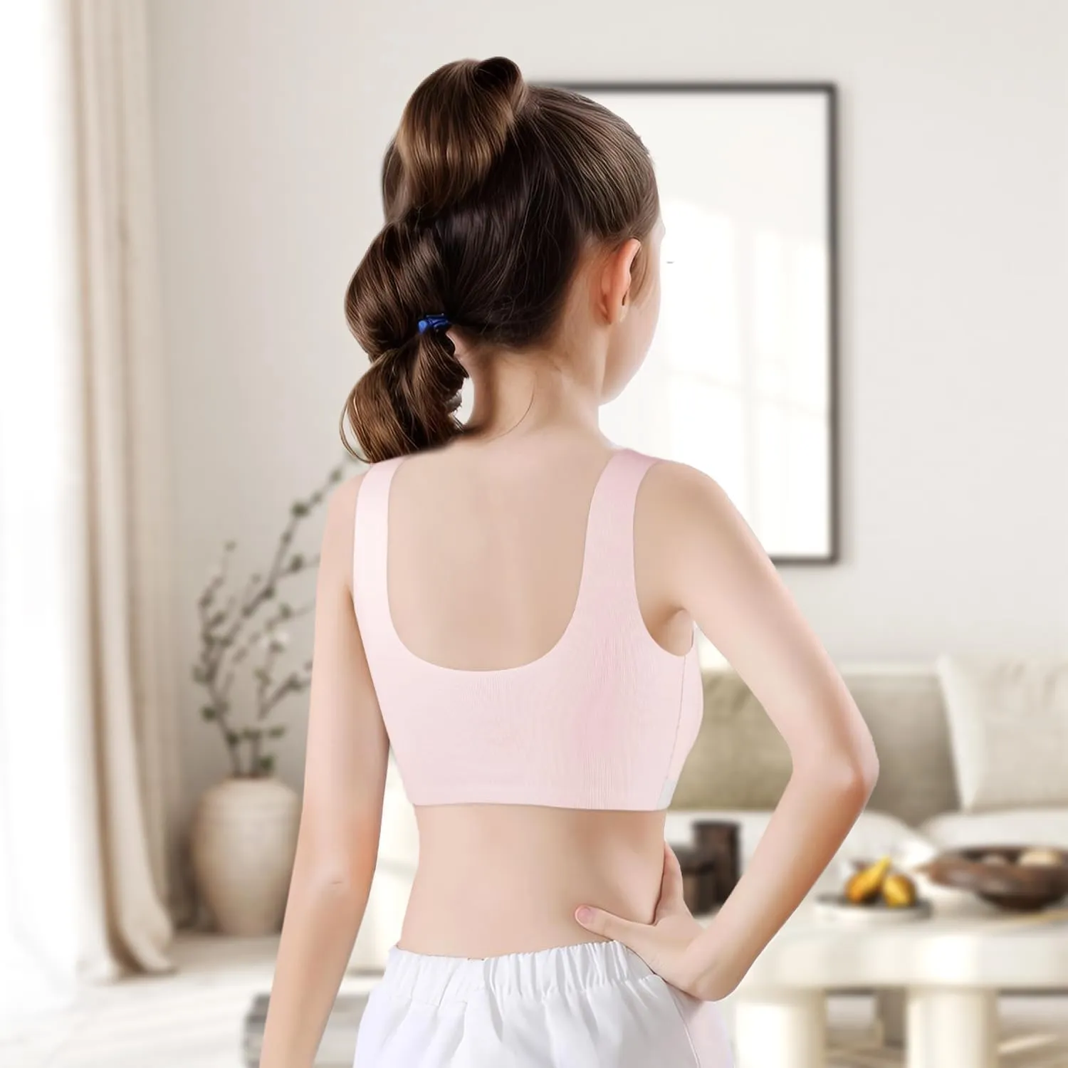 Phennie's Girls Sports Bra Training Bras Wireless Light Padded Bralette