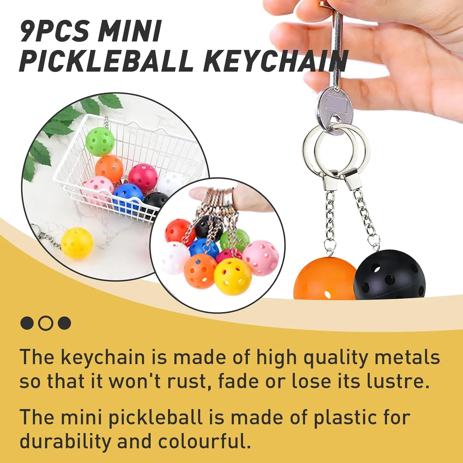 Pickleball Keychains - Mini Ornaments for Lovers - Perfect Gifts