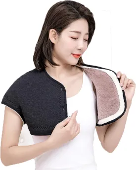 PURFUN Winter Thermal Fleece Lining Shoulder Warmer Elderly Men Women Wearable Shoulder Wrap Shawl Coldproof Shoulder Cover