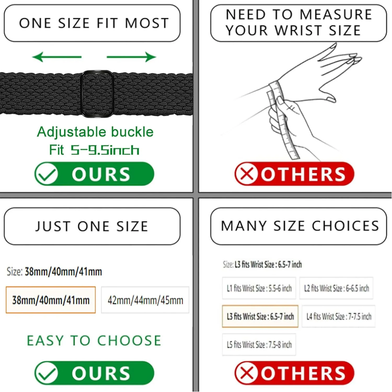Qimela Stretchy Solo Loop Compatible with Apple Watch Band 49mm 46mm 45mm 44mm 42mm 41mm 40m 38mm for Women Men,Sport Breathable Nylon Braided Wristband for iWatch Series 10 9 8 7 6 SE 5 4 3 Ultra 2 1