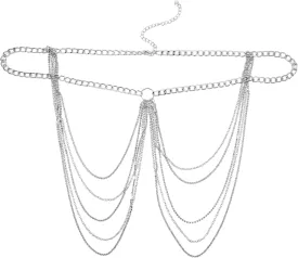 Rhinestone Waist Chain Jewelry with Stylish Tassel Design for Parties and Dances Belly Body Chain Belt for Women Dress Accessory for Unique Style