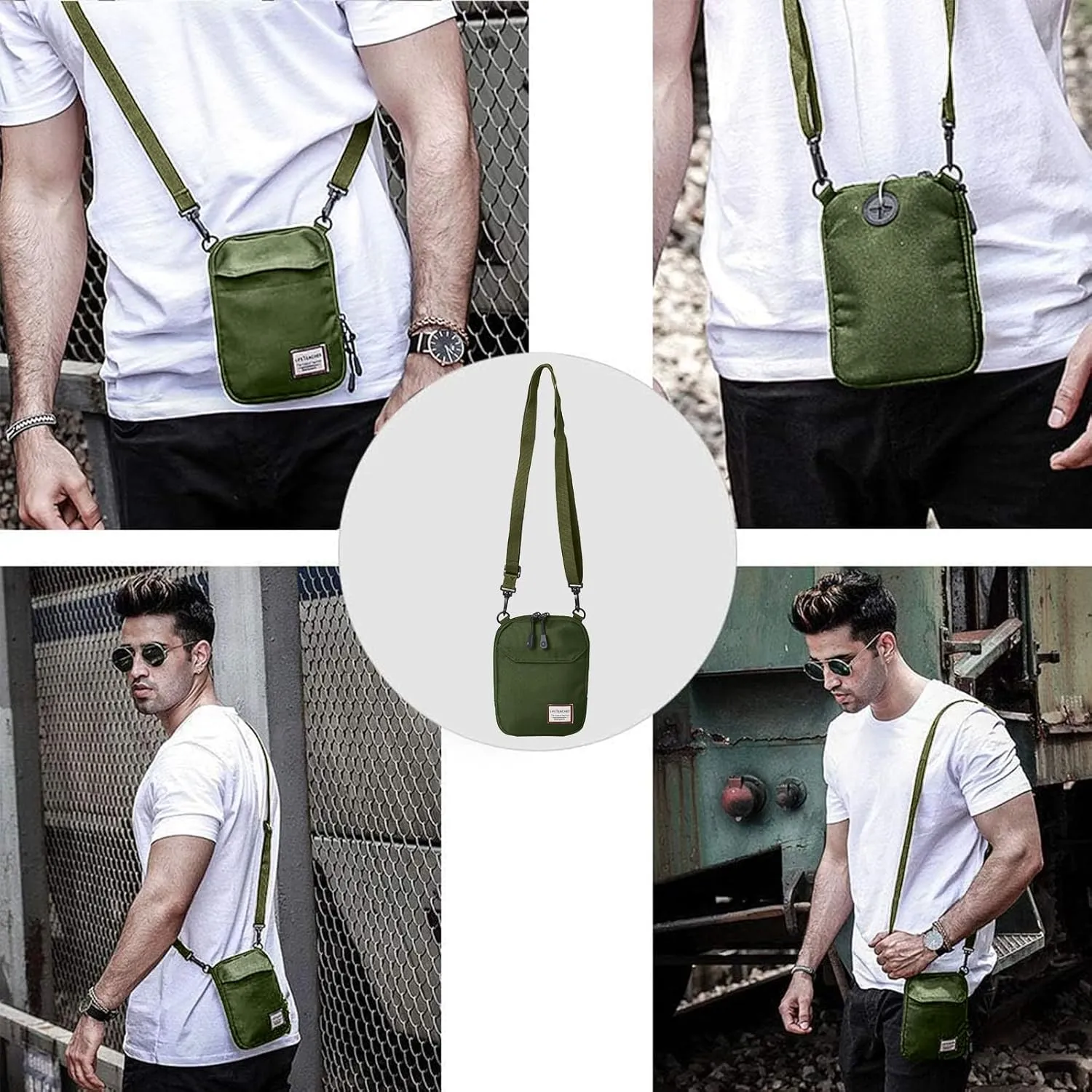 SEAFEW Mini Crossbody Bag Shoulder Bag for Men, Small Messenger Satchel Bag for Women