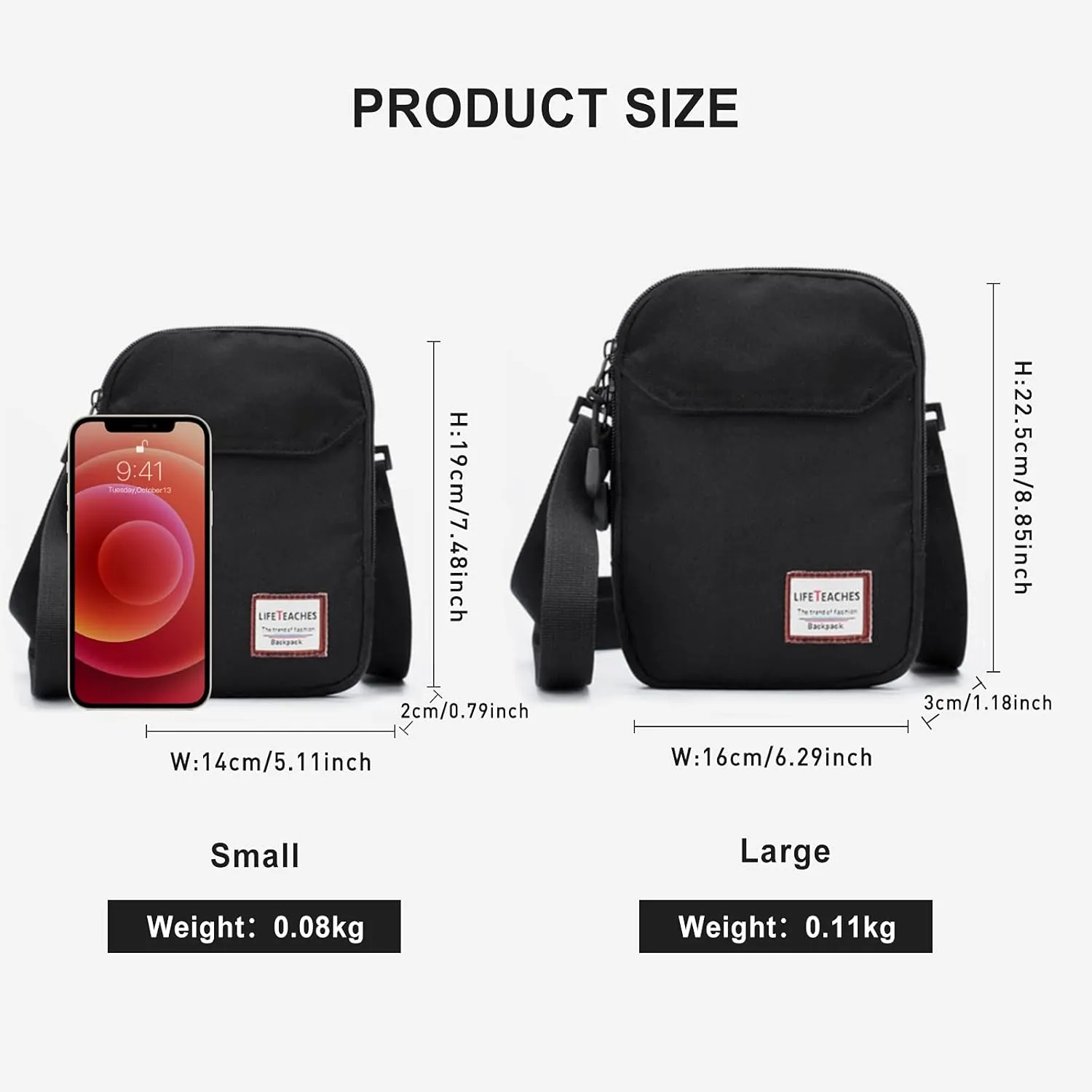 SEAFEW Mini Crossbody Bag Shoulder Bag for Men, Small Messenger Satchel Bag for Women