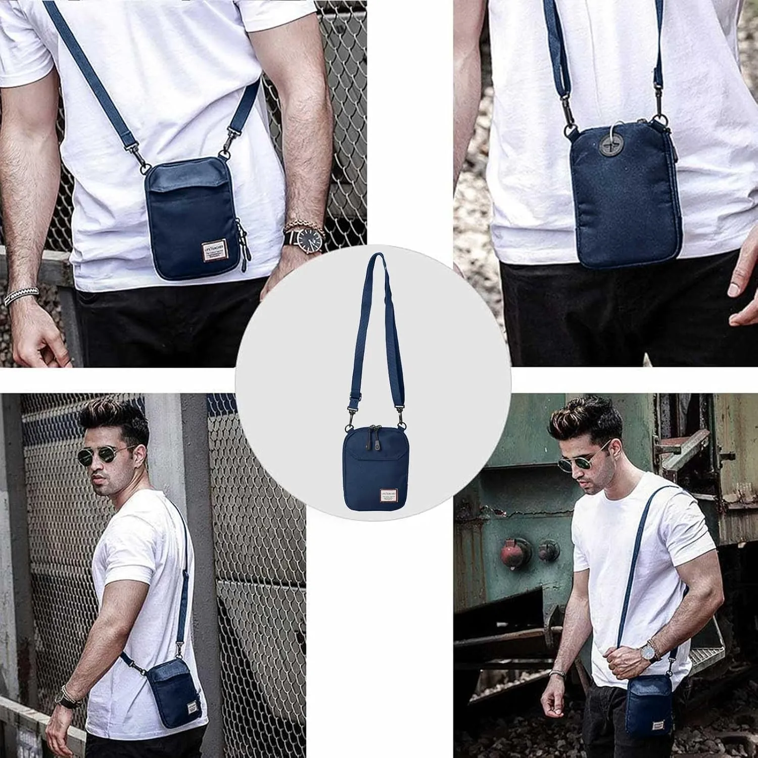 SEAFEW Mini Crossbody Bag Shoulder Bag for Men, Small Messenger Satchel Bag for Women