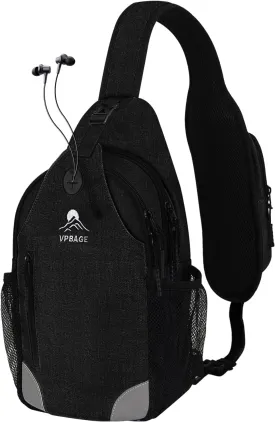 Sling Bag for Men Women, Crossbody Hiking Daypack/Chest Bag/Shoulder Bag, Small Backpack Travel, with Chest Phone Holder