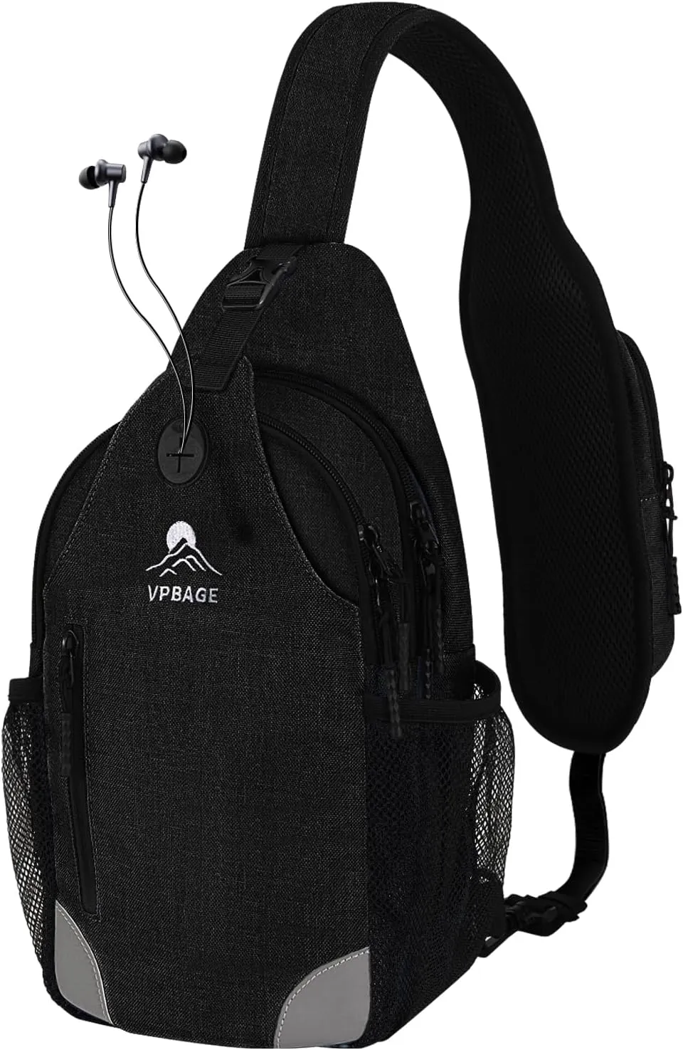 Sling Bag for Men Women, Crossbody Hiking Daypack/Chest Bag/Shoulder Bag, Small Backpack Travel, with Chest Phone Holder