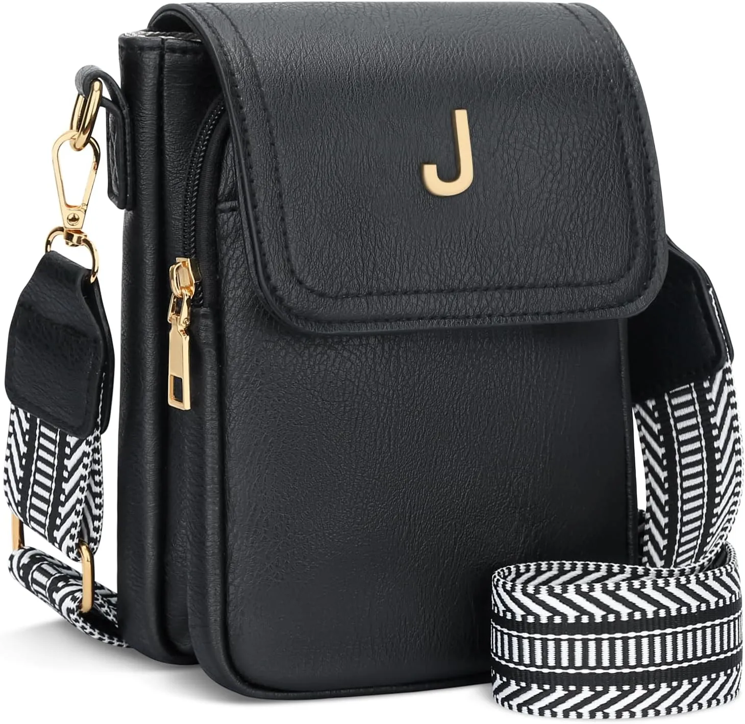 Small Personalized Initial Crossbody Bag for Women Cell Phone Leather Purse Wallet Birthday Gift