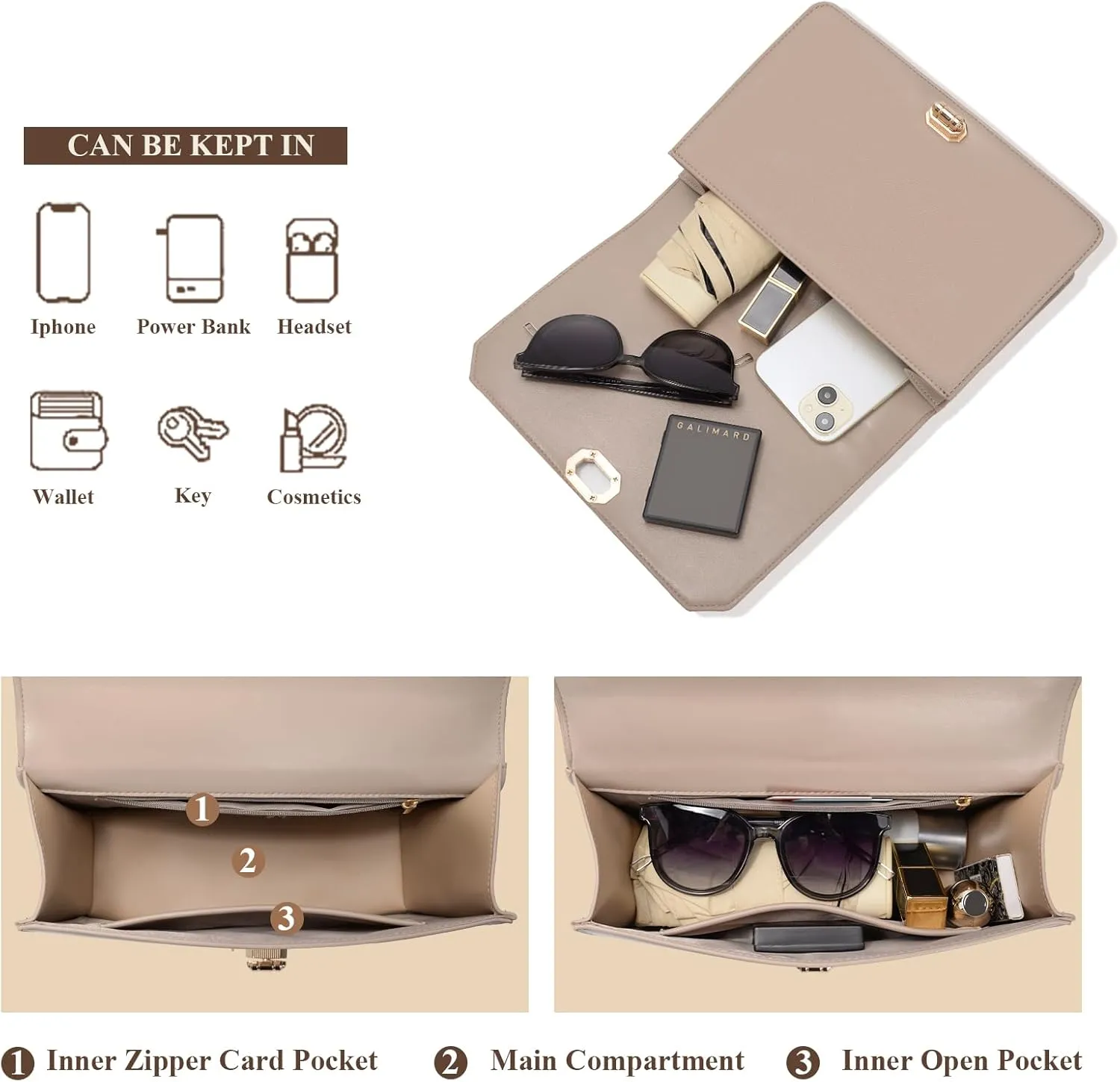 Small Quilted Crossbody Bag for Women Vegan Leather Trendy Shoulder Bag Cute Designer Phone Wallet Clutch Purse