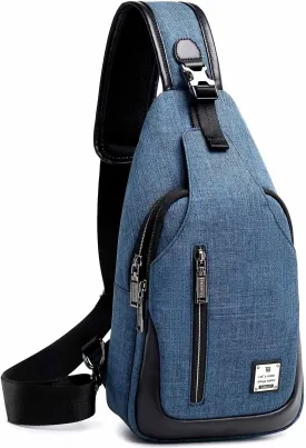 Small Sling Bag Crossbody Backpack Over the Shoulder Bag for Men Women Travel Outdoors, Lightweight Chest Pack