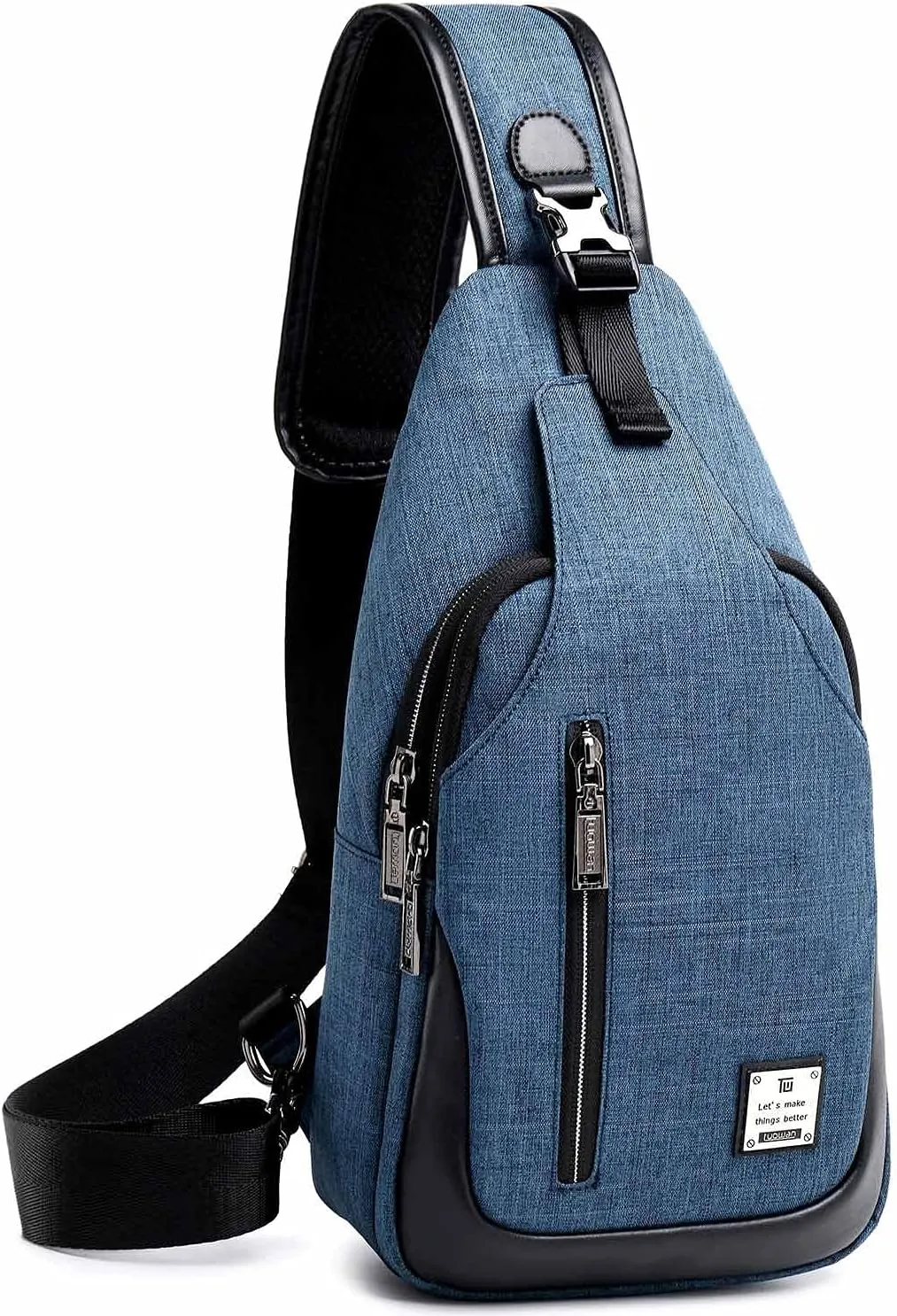 Small Sling Bag Crossbody Backpack Over the Shoulder Bag for Men Women Travel Outdoors, Lightweight Chest Pack