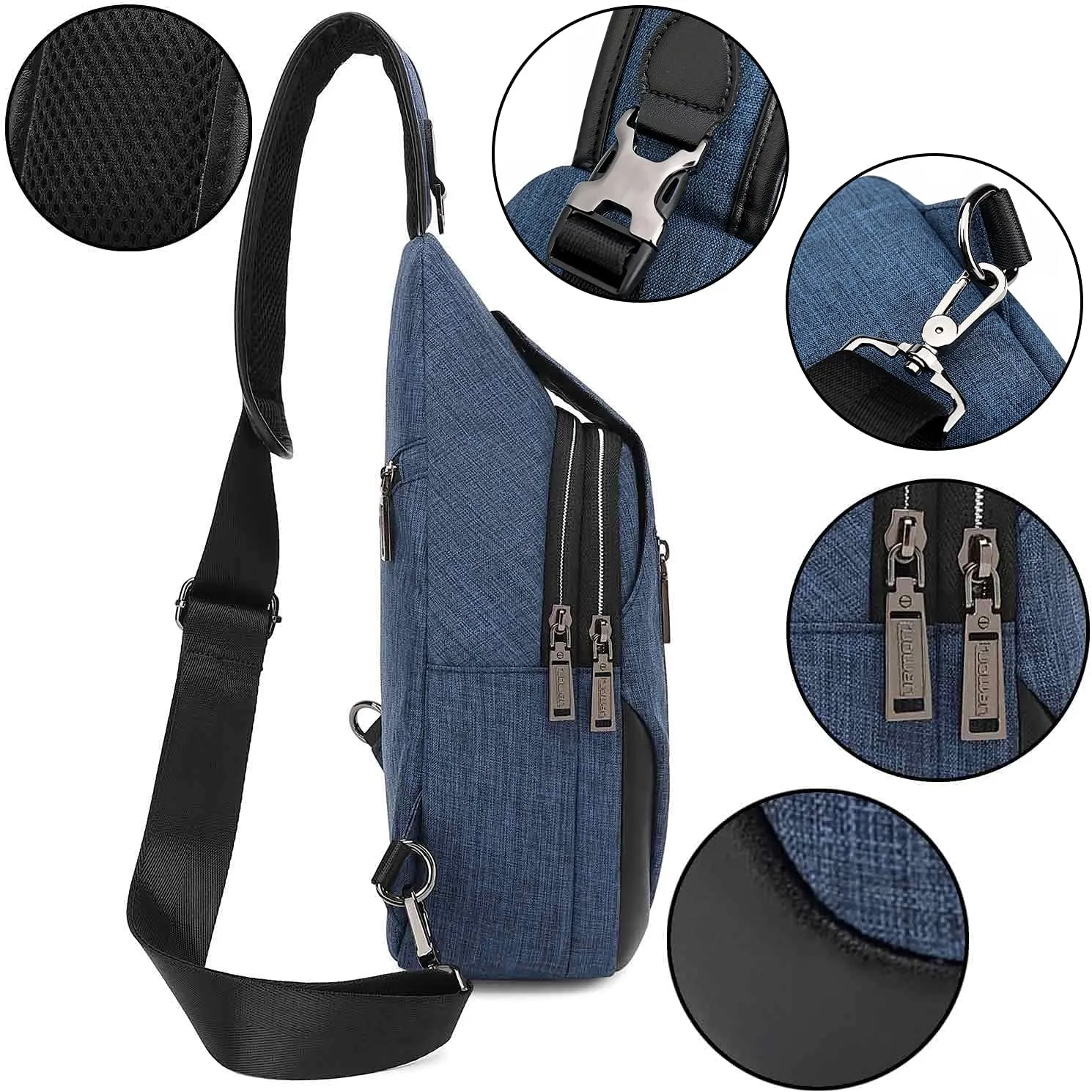 Small Sling Bag Crossbody Backpack Over the Shoulder Bag for Men Women Travel Outdoors, Lightweight Chest Pack