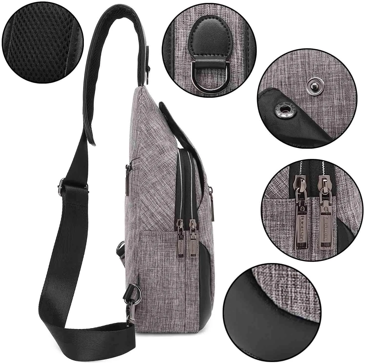 Small Sling Bag Crossbody Backpack Over the Shoulder Bag for Men Women Travel Outdoors, Lightweight Chest Pack