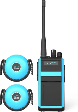 SONR Dual Receiver Pack Swim Coach Communicator, Waterproof, Underwater Communicator, Swimming, Swim, Coach Gifts, Bone Conduction, Real-time Coaching, Headphones, Metronome (Blue)
