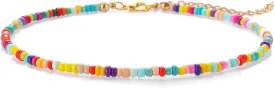 Starain Small Bead Anklets for Women Beach Foot Ankle Bracelet Cute Colorful Boho Beaded Anklets 8 inches