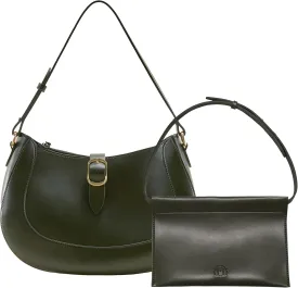 SUNLIGHT LEAVES Vintage Vegan Leather Crescent Hobo Bag For Women Lunar Shoulder Purse Satchel Under Arm Lady Handbag