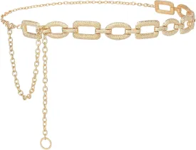 SUOSDEY Alloy Gold Waist Chain Belt for Women Fashion Cute Body Belly Link Belt Chain for Pants Dresses