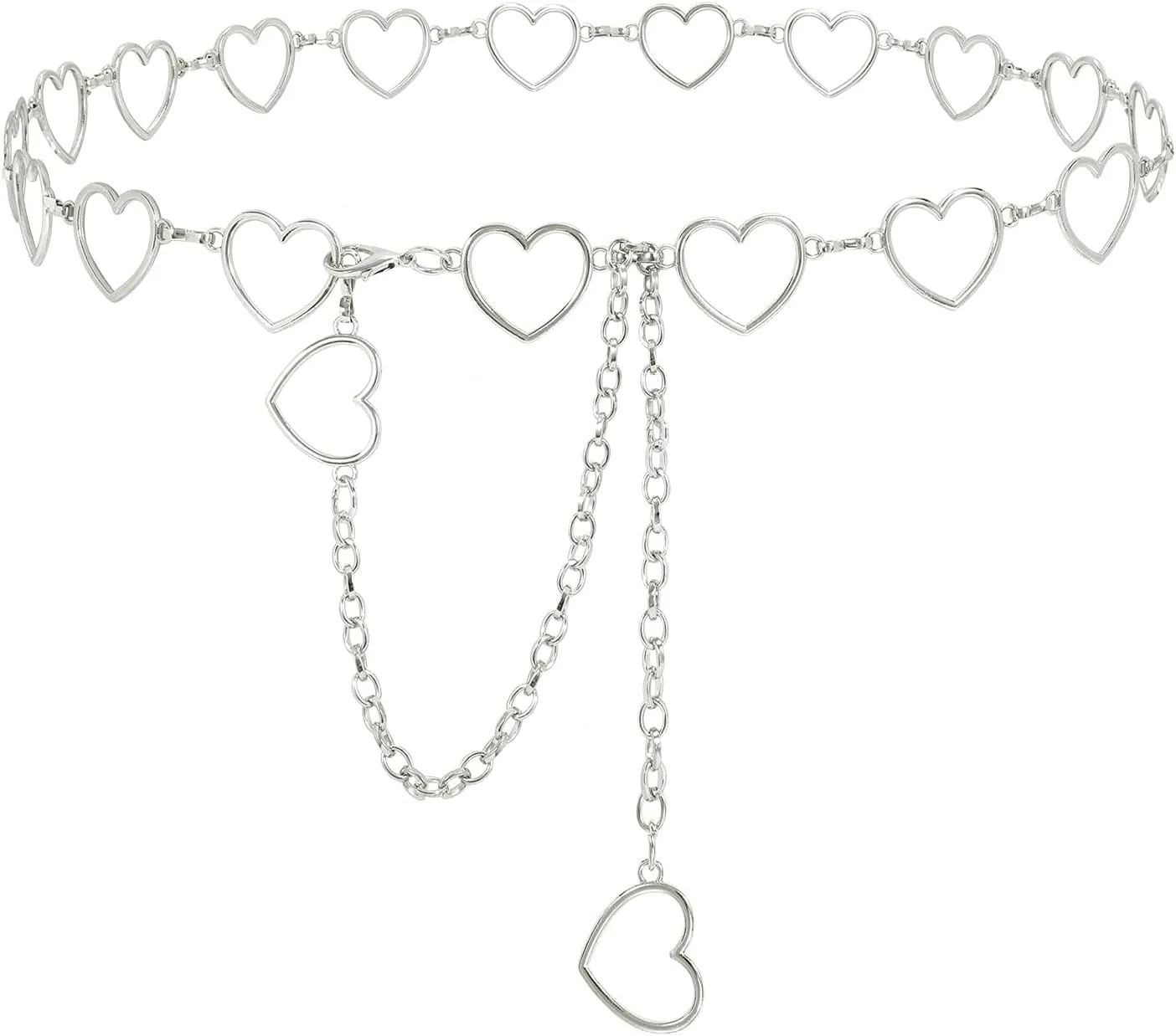 SUOSDEY Metal Chain Belt Women Belly Waist Chain Fashion Body Link Belts