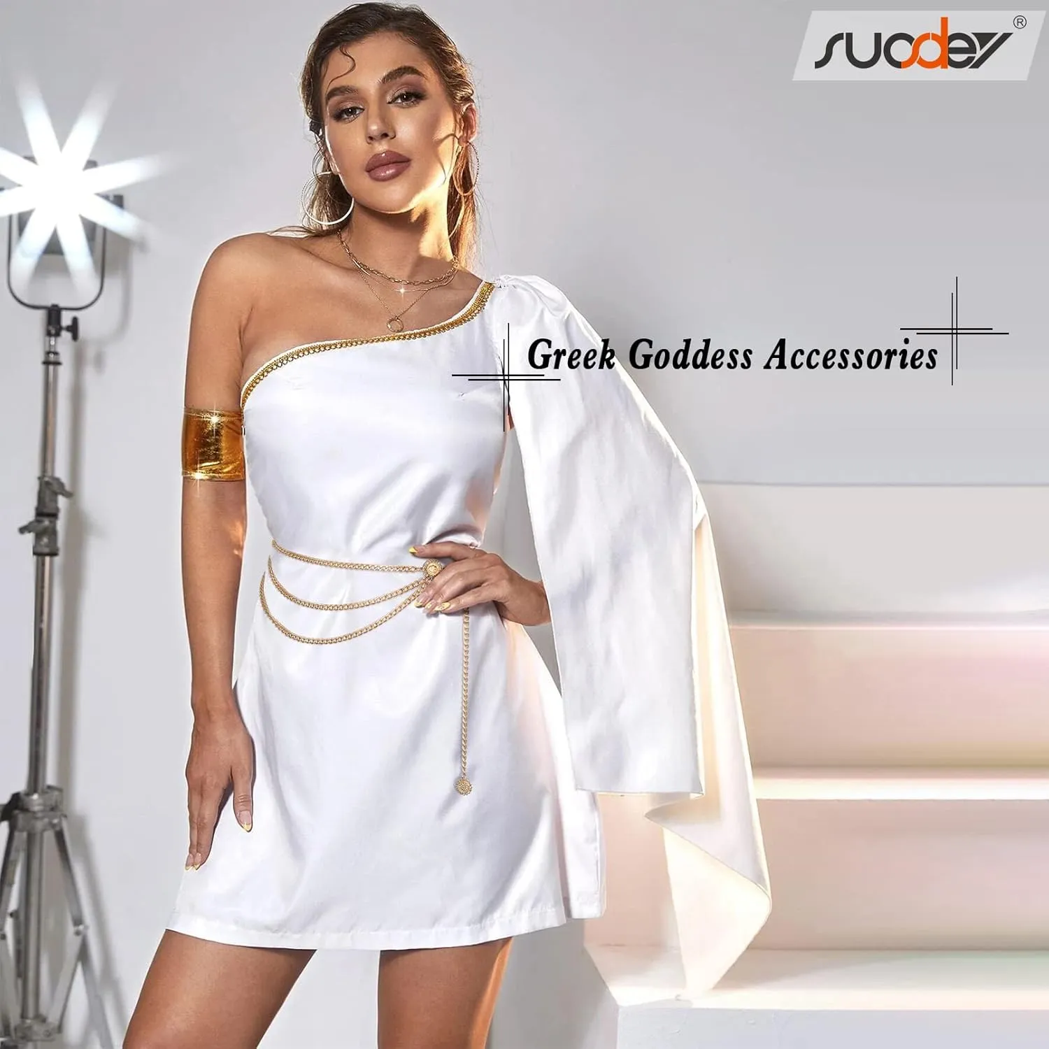 SUOSDEY Metal Chain Belt Women Belly Waist Chain Fashion Body Link Belts