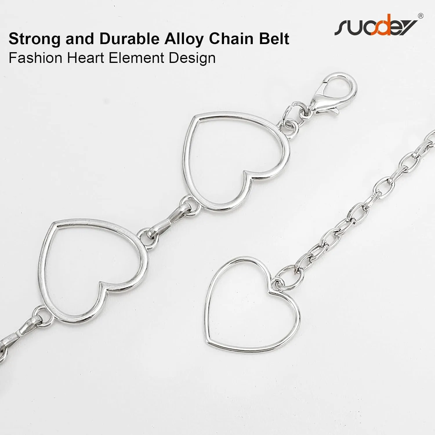 SUOSDEY Metal Chain Belt Women Belly Waist Chain Fashion Body Link Belts