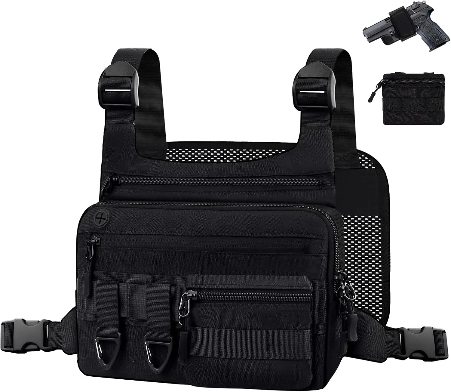 Tactical Chest Bag for Men Lightweight Large Capacity Chest Pack, Water Resistant Running Vest Bag, Practical Tool Chest Bag, Perfect for Running,Workouts,Travel,Cycling,Fishing,Hiking